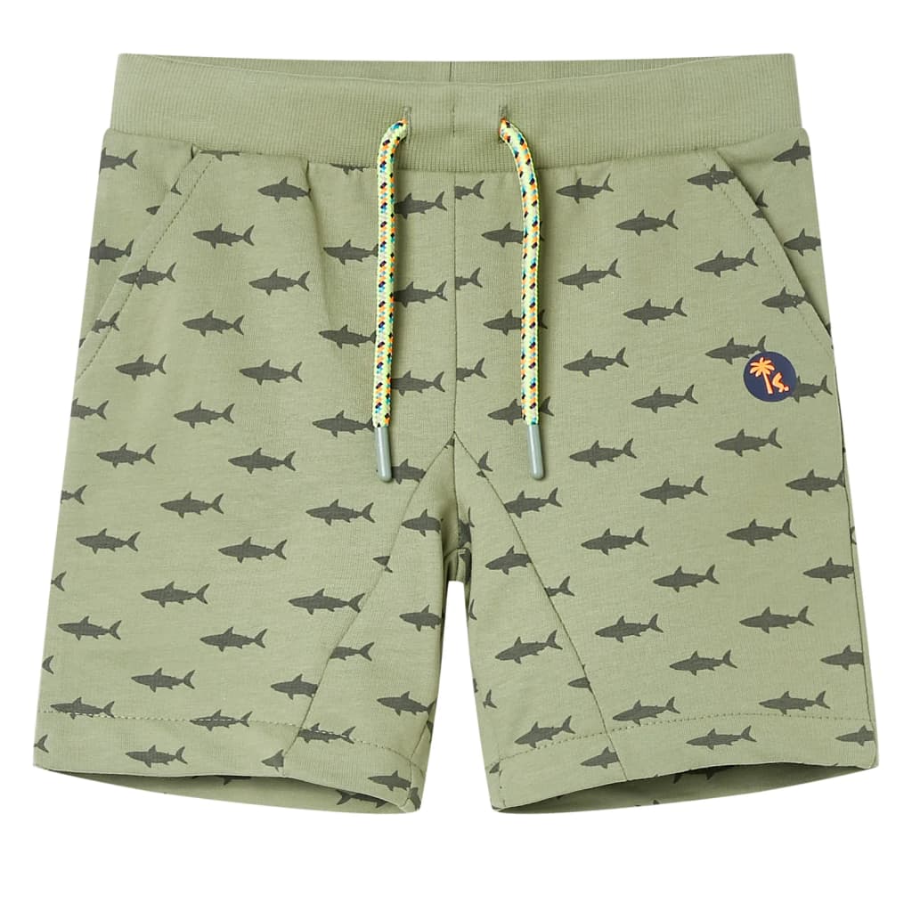 vidaXL Lasten shortsit kiristysnyörillä vaalea khaki 128