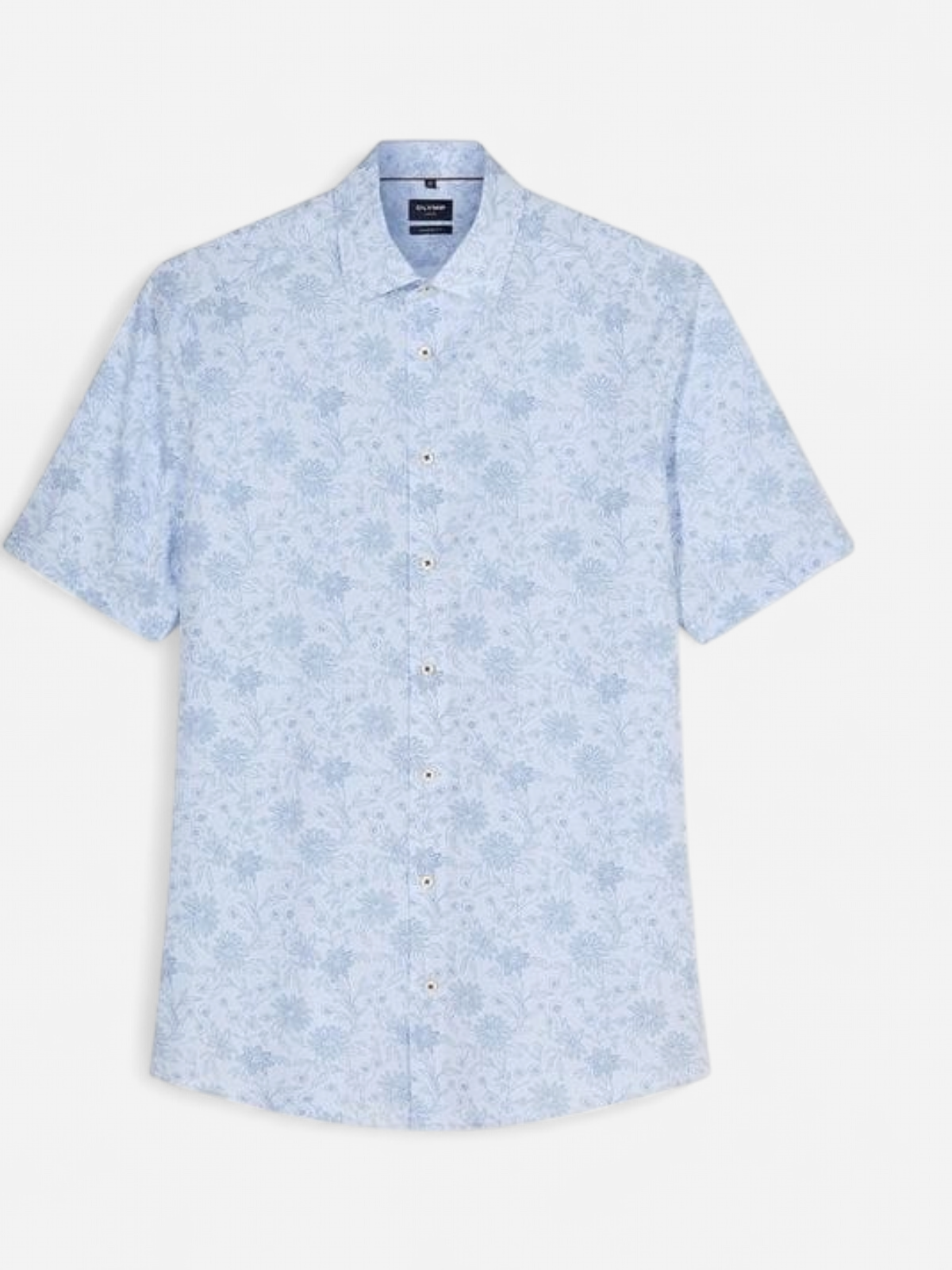 Olymp Luxor Modern Fit SS Floral Print, kuosivaaleansininen