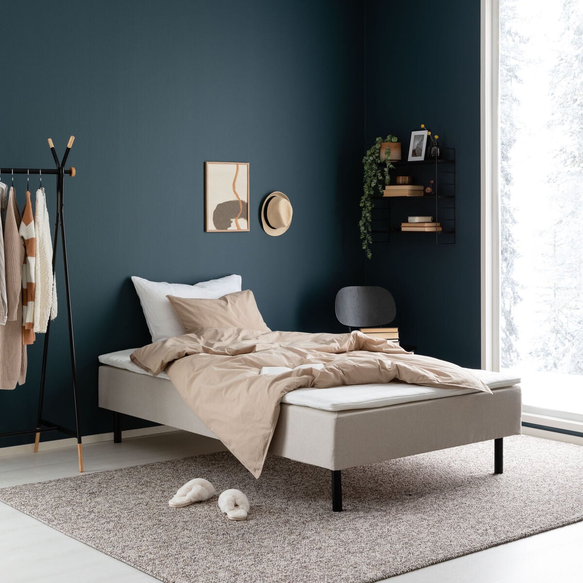 Vivano Pocket runkopatjasänky 120x200 cm beige Colet 24, 4 cm prof.vm