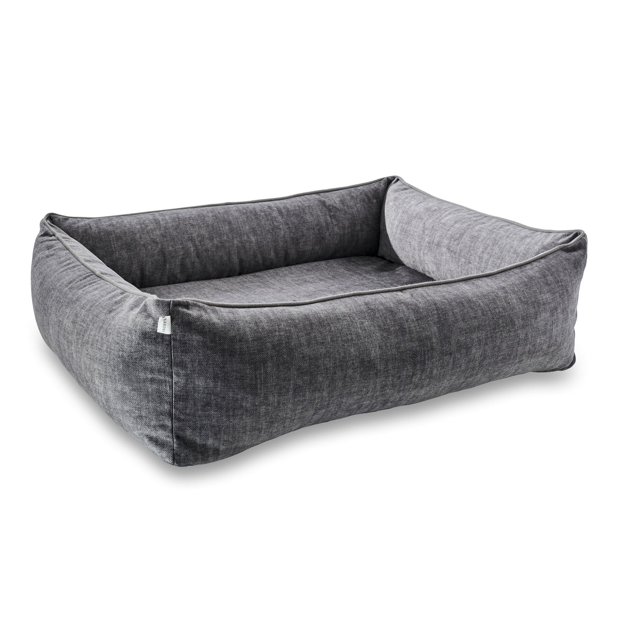 Ortho Glam ortopedinen koiranpeti - Samettinen, Kivenharmaa / L