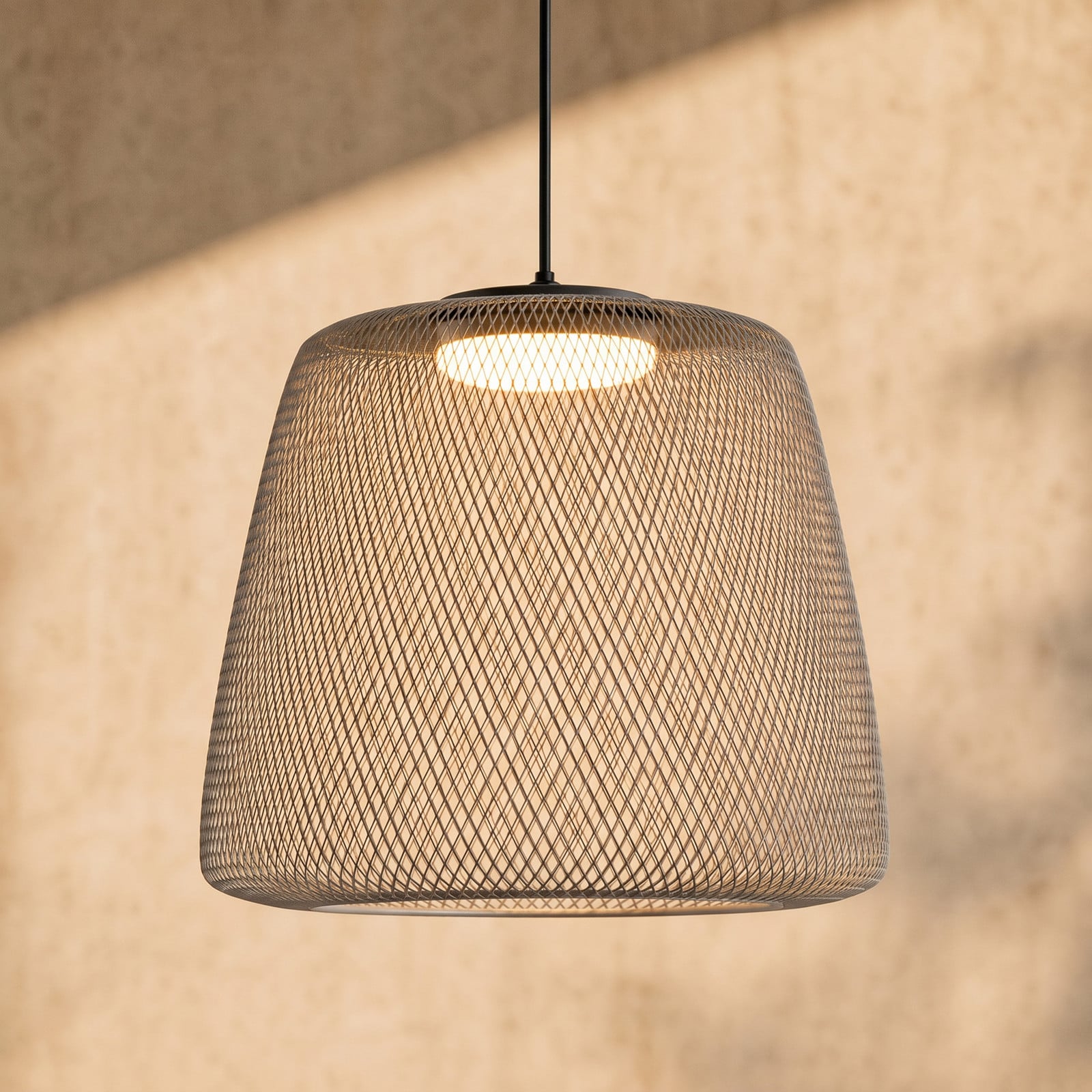 Korvyn LED-riippuvalaisin ulos, kiviharmaa, Ø 50 cm