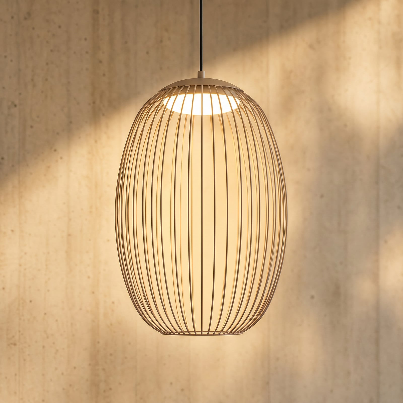 Richi LED-riippuvalaisin ulos, halkaisija 40 cm, beige