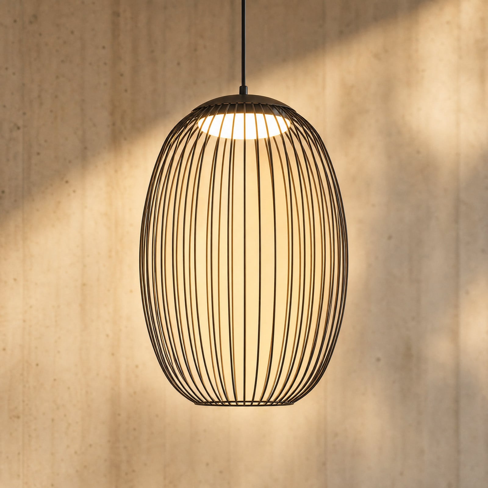 Richi LED-riippuvalaisin ulos, halkaisija 40 cm, musta