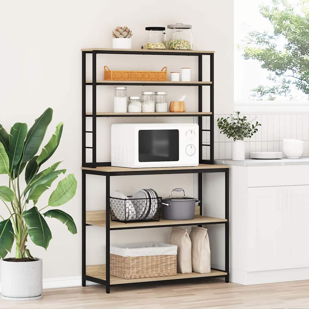 vidaXL Keittiöhylly 5 tasoa 100 x 40 x 168 cm Tekninen puu