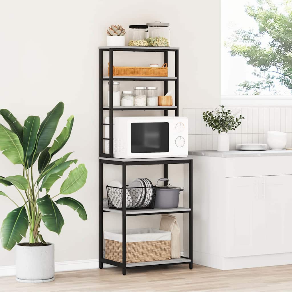 vidaXL Keittiöhylly 5 tasoa 60 x 40 x 168 cm Tekninen puu