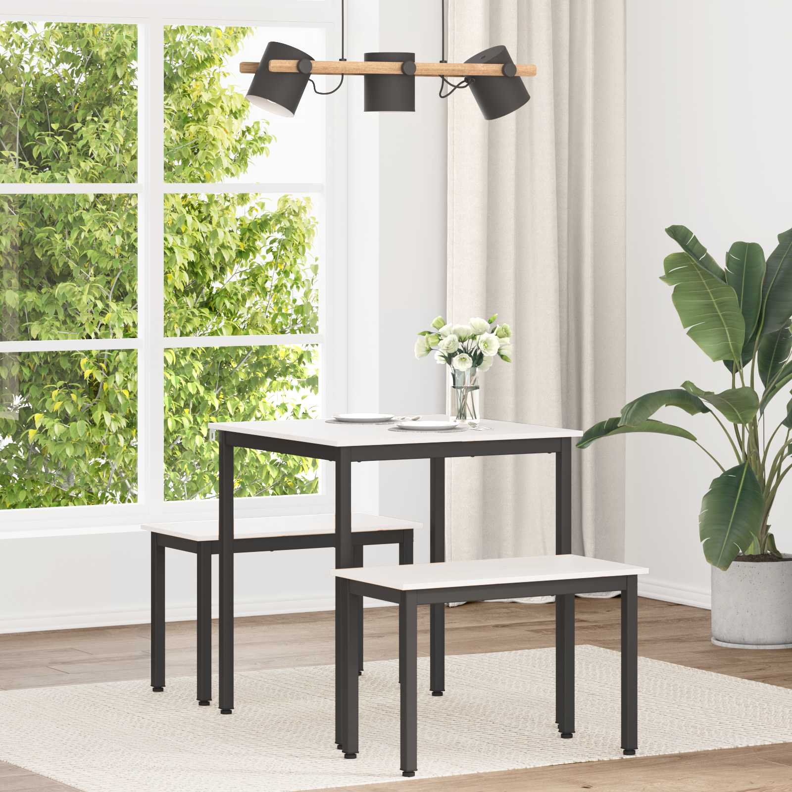 vidaXL Ruokapöytä Valkoinen 70 x 70 x 75 cm Massiivinen mänty